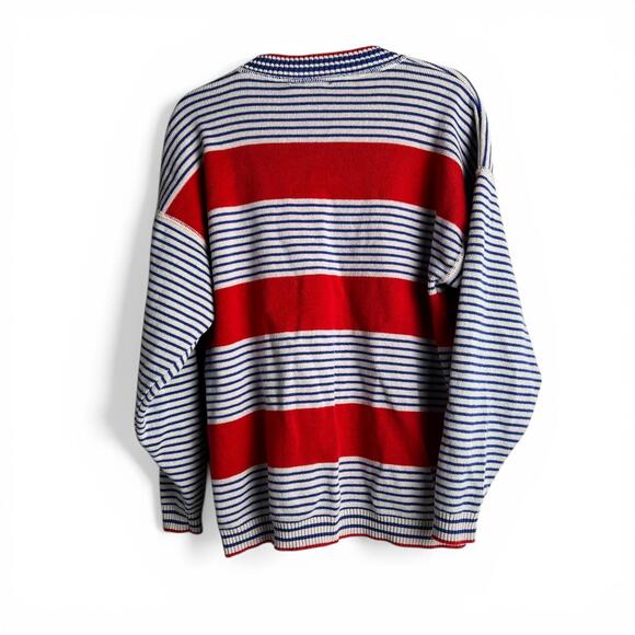 Vintage Lizsport Cotton Striped Sweater - Picture 2 of 4